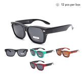 VB1408-FH Gafas de sol polarizadas de plástico para hombres y mujeres, gafas de sol para correr para hombres, a granel, 1 docena (12 piezas)